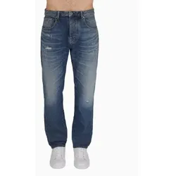 Armani Exchange für Herren. XM000075AF13095MB001 Locker sitzende, spitz zulaufende Bluejeans (33), Blau, Lässig, Baumwolle, Denim