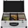 vidaXL CD Koffer CDs Aluminium ABS Silbern