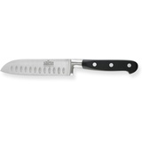 Amefa Richardson Sheffield V SABATIER Santoku-Messer, 12,5 cm lange Klinge, gehärteter Klingenstahl, rostfrei, extrem scharf, Profi Messer, Chefmesser, Universalmesser, mit Kullenschliff, Silber/Schwarz