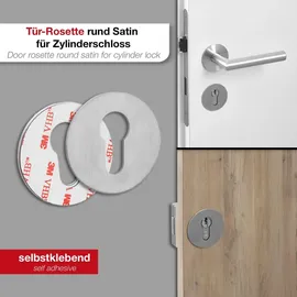 SOTech Türbeschlag Kleberosette rund Ø 55 mm Edelstahl Satin