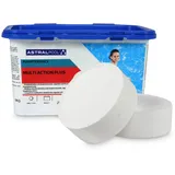 Astral Pool Multi Action Plus 1 Kg Langsam lösliche 250g Chlortabletten Langzeitdesinfektion Pool-Wasser Dauer-chlorung Langzeittab Chlortablette Multifunktionstablette