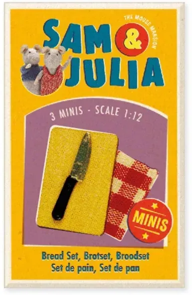 Sam & Julia Miniatur-Brotschneide Set 1:12