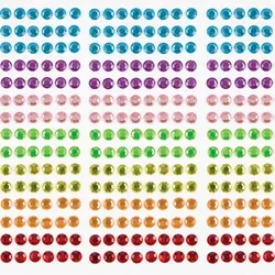 Selbstklebende Schmucksteine in Regenbogenfarben (pro Set 120) Bastelbedarf Verzierung & Dekorationen