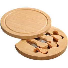 KESPER Käsebrett Holz 4-tlg. 23 x 23 x 3,6 cm Beige/Braun