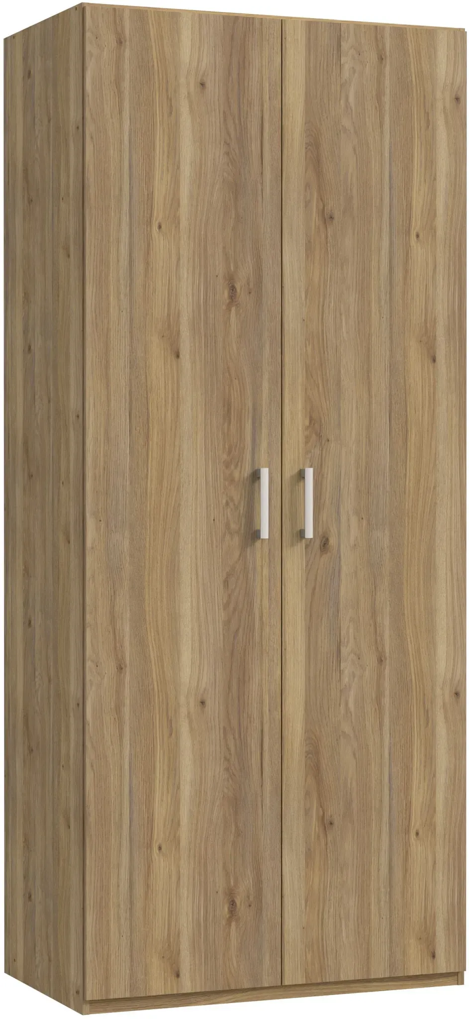 Drehtürenschrank FORTE, eiche, B:88,9cm H:210,5cm T:54,2cm, Spanplatte, Schränke, Drehtürenschrank, Drehtürenschrank, Stauraum, Zubehör optional bestellbar