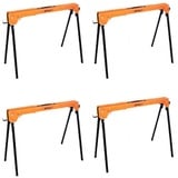 Holmwerk Sägebock 4x Arbeitsbock Klappbock Gerüstbock Sägebock - 1000 kg Traglast, (Sägebock, 4-St), robust, transportabel, klappbar, stabil orange|schwarz