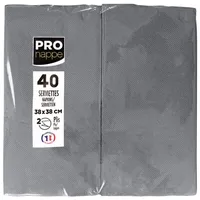 ProNappe Servietten grau 2-lagig 38,0 x 38,0 cm, 40