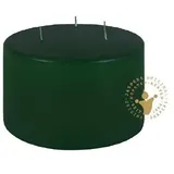 Jaspers Kerzen Dreidochtstumpenkerze 100 x 150 mm jagdgrün