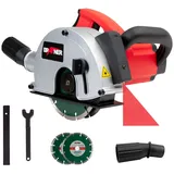 Grafner Mauernutfräse mit Laser, kraftvolle 1700 Watt mit 4000 U/min, incl. 2x Ø 150 mm Diamant-Trennscheiben, Staubabsaugung, Nutbreite 14-29mm,...