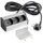 Emuca Schuko-Steckdose 3 x Schuko-Stecker Grau 3 St.