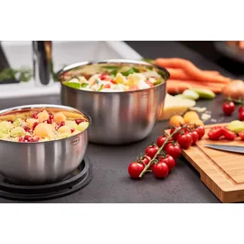 Rösle Basic Line Schüssel formschöne Edelstahlschüssel zur Zubereitung und Aufbewahrung von Speisen, Edelstahl 18/10, spülmaschinengeeignet, 20 cm,