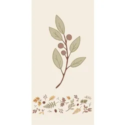 IB Laursen Serviette mit Blattsilhouette 16 Stck, Olivenzweig, 40 x 40 cm