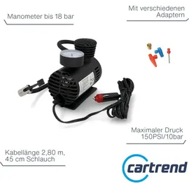CARTREND Kompressor mit Manometer bis 18 bar