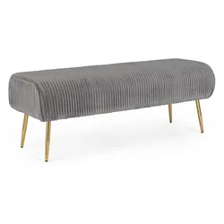 Bank Selena in Cord-Optik, Grau