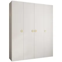 abiks möbel Drehtürenschrank COMO 200 x 245,5 x 40 cm Weiß/Gold
