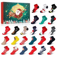 LuxusKollektion Adventskalender Adventskalender Weihnachtssocken 24 Paare Kuschelsocken Damen bunt