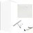 bad land SET Duschwanne 80x80 Quadratisch Weiß + Walk-In Dusche 80x195 Transparentes Glas + Glaswischer