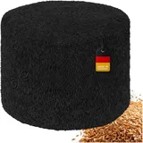 OMNANA® CushyTM Meditationskissen rund – Sitzkissen 10cm/15cm/20cm hoch – Bouclé Yogakissen mit Dinkelfüllung – Bodenkissen, Kissen für Meditation & Entspannung – Made in Germany