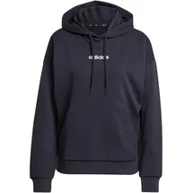 adidas Essentials Linear French Terry Hoodie, black/white XS