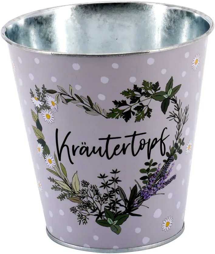 Eimer Zink D13H13cm Kräutertopf