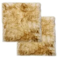 VidaXL Sitzkissen 2 Stk. Braun Melange 40x40 cm Echter