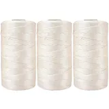 3 Stücke 1.5mm Polyester Garn,MoreChioce Polypropylen-Kordel Makramee-Kordel Makramee Seil Häkelgarn Makramee Garn Polyester Macrame Cord Häkeltasche Kordel für Strickwaren,Beige