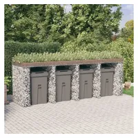 vidaXL Gabionen-Mülltonnenbox 350 x 91 x 120 cm