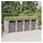 vidaXL Gabionen-Mülltonnenbox 350 x 91 x 120 cm