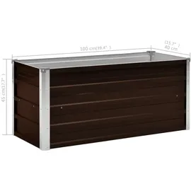 vidaXL Garten-Hochbeet 100 x 40 x 45 cm Braun