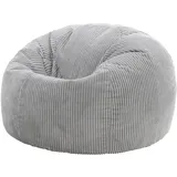 I.C.O.N. icon Sitzsack Cord, Grau, Sitzsack Erwachsene mit Füllung, Bean Bag, Cord Sessel, Lounge Sessel, Lounge Stuhl, Schlafzimmer, Wohnzimmer, Wohnzimmer Möbel