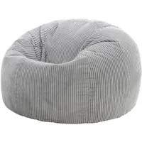 I.C.O.N. icon Sitzsack Cord, Grau, Sitzsack Erwachsene mit Füllung, Bean Bag, Cord Sessel, Lounge Sessel, Lounge Stuhl, Schlafzimmer, Wohnzimmer, Wohnzimmer Möbel