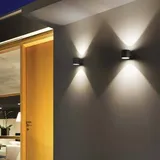 Ideal Lux Außenwandleuchte Aluminium, Glas, Metall 11,0 cm G9 IP54 anthrazit