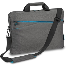 Pedea Laptoptasche *Fashion* Notebook-Tasche bis 17,3 Zoll - Laptop Umhängetasche mit Schultergurt - Laptophülle grau