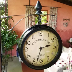 Deuba Monzana Wanduhr Vintage Schwarz