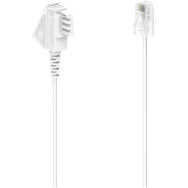 Hama DSL-Box-Kabel, TAE-F-Stecker - Modular-Stecker 8p2c, 10 m, Weiß