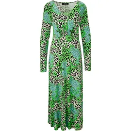 Aniston SELECTED Midikleid Leo-Print Blau/Grün/Schwarz 46