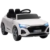 aiyaplay Kinder Elektroauto 12V Kinderauto mit 2,4G Fernbedienung, MP3 Musik & Hupe, Elektrofahrzeug mit Scheinwerfer, 4 gefederte Räder, 3-5 km/h, für 3-6 Jahre Kinder, Weiß