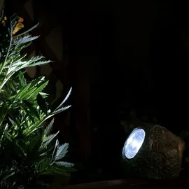 GLOBO 10er Set LED Solar Außenleuchte Stein grau Garten Dekoleuchte Gartenlampe Außendekoration