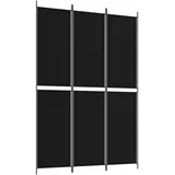vidaXL Paravent Schwarz 150x220 cm Stoff