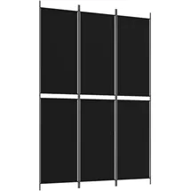 vidaXL Paravent Schwarz 150x220 cm Stoff