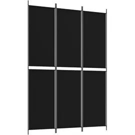 vidaXL Paravent Schwarz 150x220 cm Stoff