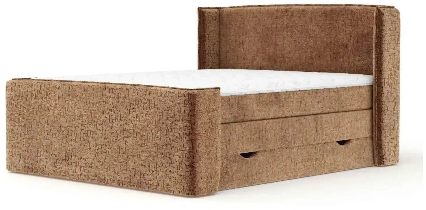 maison de rêve Boxspringbett mit Stauraum   , orange , Maße (cm): B: 158 H: 117