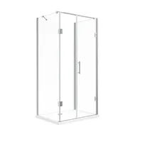 Buylando Emma U-Duschkabine rechts 80 x 195 cm gold/transparent inkl. Duschtasse