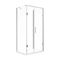 Buylando Emma U-Duschkabine rechts 80 x 195 cm gold/transparent inkl. Duschtasse