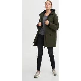 Oxmo OXTamila Damen Übergangsmantel Parka Lange Jacke mit Kapuze - M