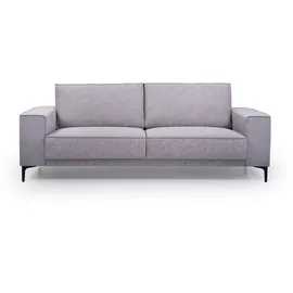 otto home 3-Sitzer OTTO HOME "OLAND, B: 224 cm - Skandi-Design", grau (hellgrau), B:224cm H:85cm T:83cm, 100% Polyester, Sofas, Struktur, Flachgewebe, Luxus-Microfaser, Boucle