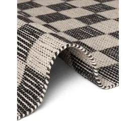 HANSE HOME Rex Juteteppich - Natur Wohnzimmerteppich, Jute & Baumwolle, Handgewebt, Schachbrett, Robust & Pflegeleicht, Naturfaser Teppich für Wohnzimmer, Schlafzimmer - Natur Weiß Schwarz, 200x300cm