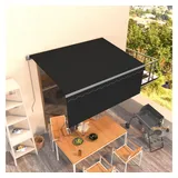 vidaXL Markise Manuell Einziehbar mit Rollo 3,5x2,5 m Anthrazit