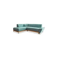 Miuform Ecksofa mit Schlaffunktion Dazzling Daisy ¦ türkis/petrol ¦