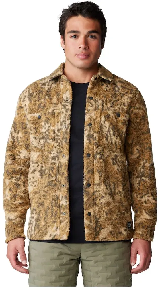 Mountain Hardwear Hicamp Fleece Shacket corozo nut forests floor print (240) XL